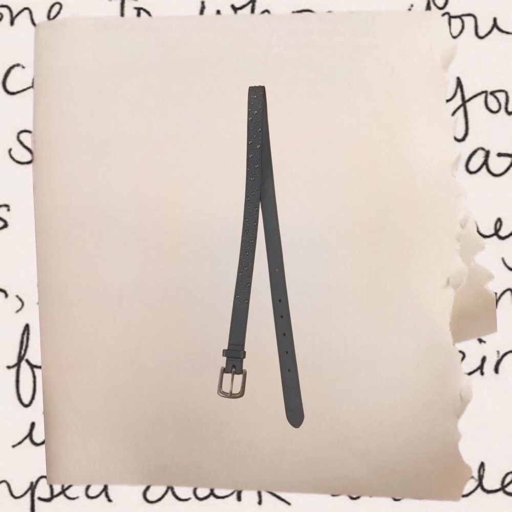 periwinkle leather rhinestone belt